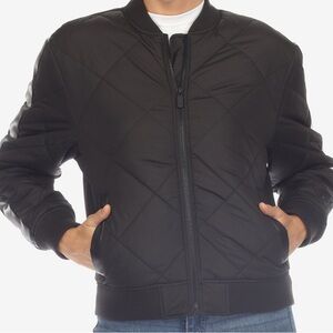White Mark Women's Black Quilted Jacket